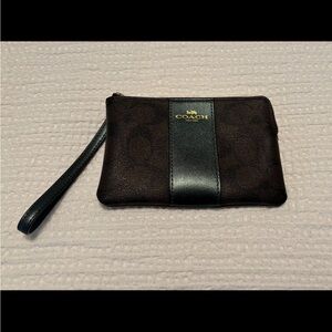 Coach Black and Brown Wristlet